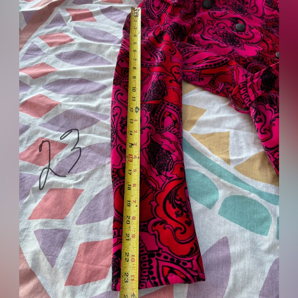 Etcetera hot pink and red velvet jacket size 4 - Picture 5 of 10